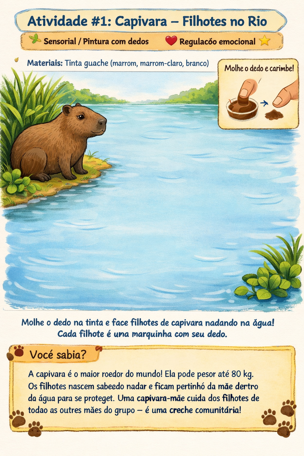 Atividade sensorial — Capivara